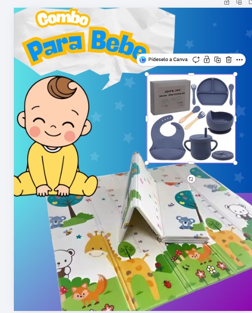 TAPETE INFANTIL+SET DE CUBIERTOS P/BEB TAPETE IFANTIL